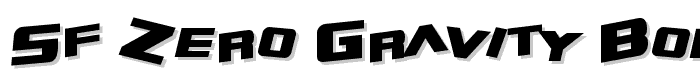 SF Zero Gravity Bold Italic font